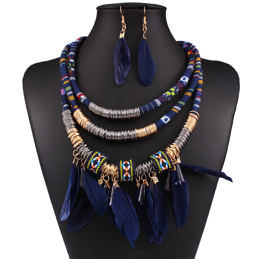 Feather Jewellery Set