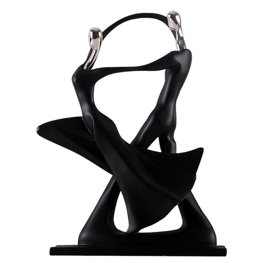 The Lover's Dance Sculpture - Black Resin