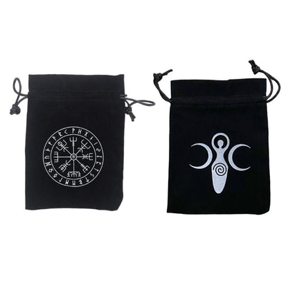 Black Drawstring Tarot Card Storage Bag