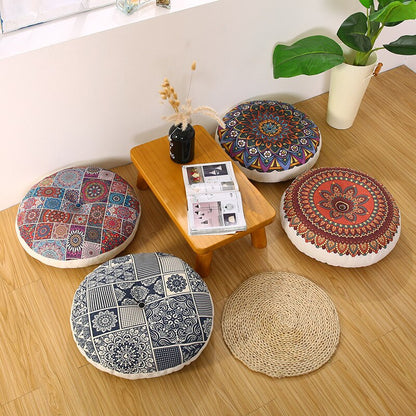 Patterned Floor Cushion/Round Cushion