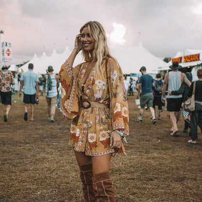 Bohemian V-Neck Dress