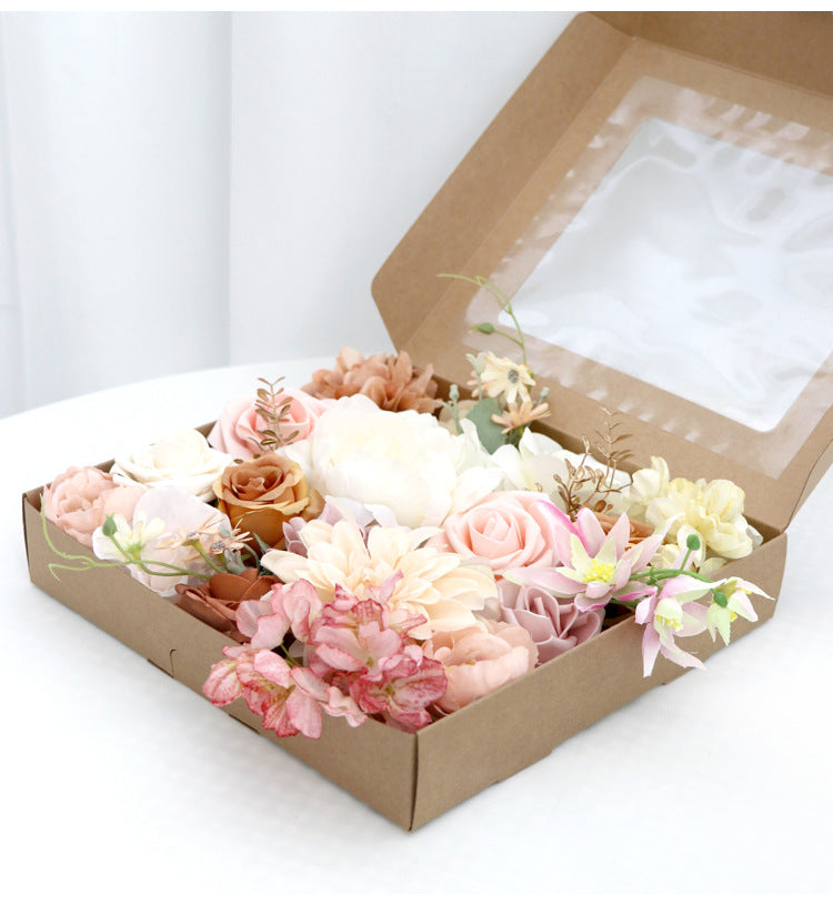 Pink Champagne Faux Flower Box