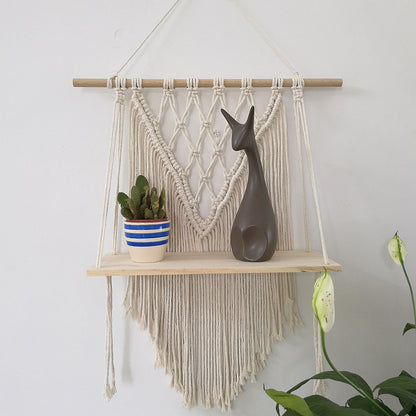 Wall Hanging Tapestry with Shelf