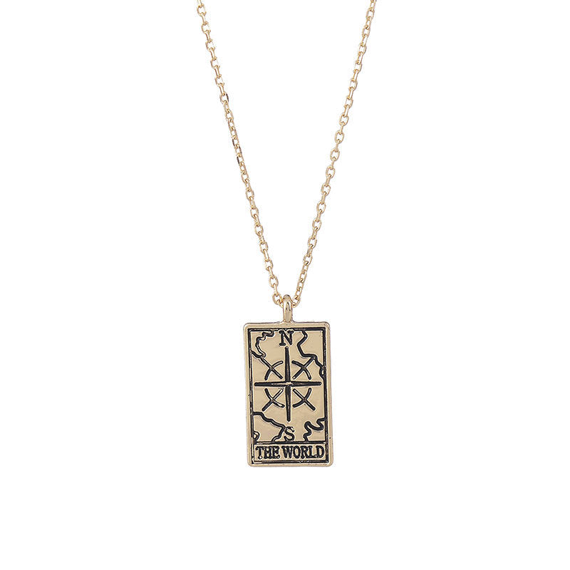 Vintage Look Tarot Card Necklace