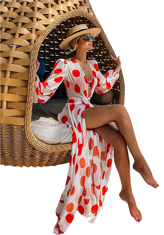 Sheer Polka Dot Beach Dress