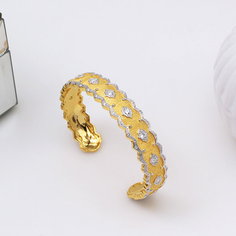 Gold Baroque Cuff Bracelet