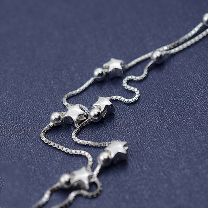 S925 Sterling Silver Star Charm Bracelet