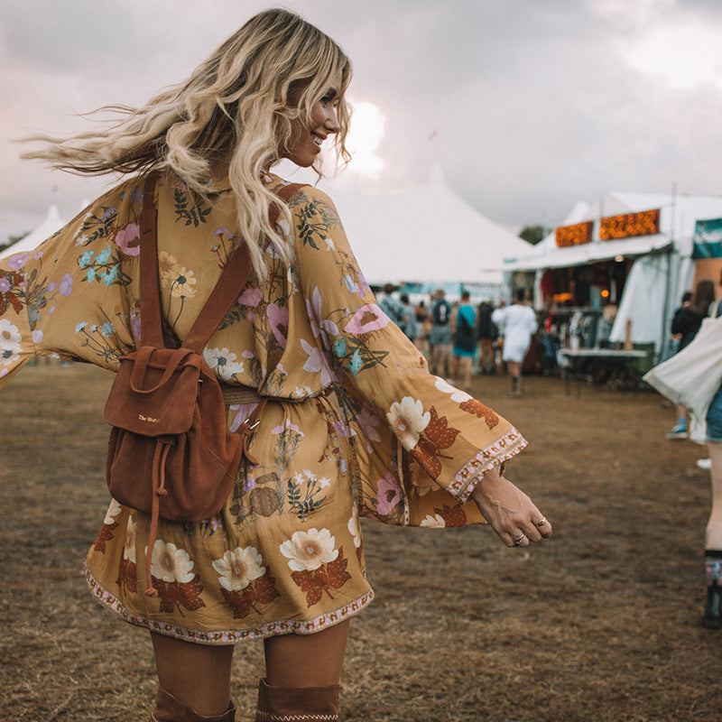 Bohemian V-Neck Dress