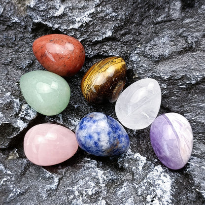 Chakra Egg Crystal Set