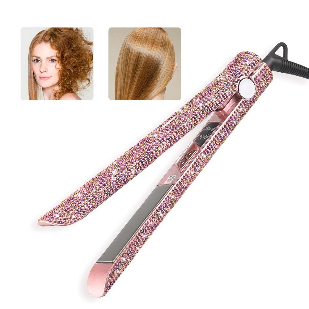 Pink Diamond Rhinestone Hair Straightener