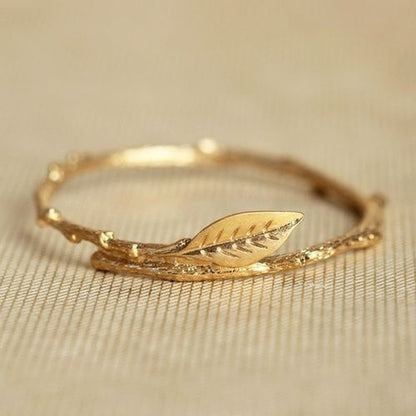 Leafy Gold Plated Ring