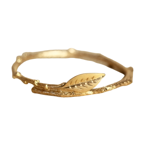 Leafy Gold Plated Ring