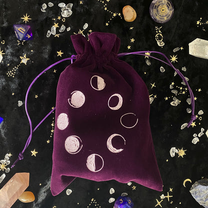 Lunar Eclipse Purple Tarot Card Storage Bag