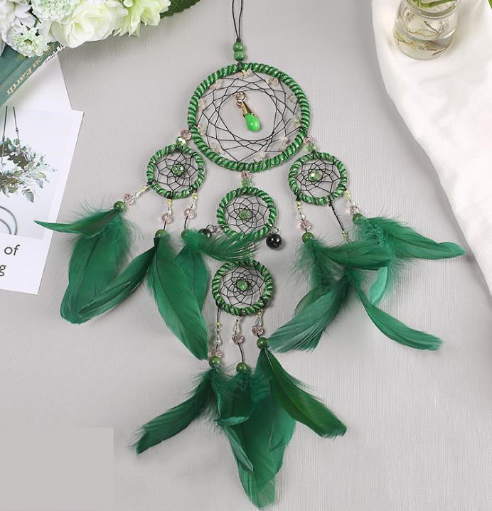 Forest Green Feather Dreamcatcher