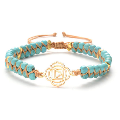 Turquoise Seven Chakra Meditation Bracelet