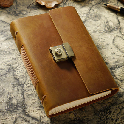 A5 Vintage Style Cowhide Journal