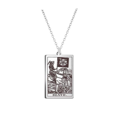 Silver Tarot Card Necklace