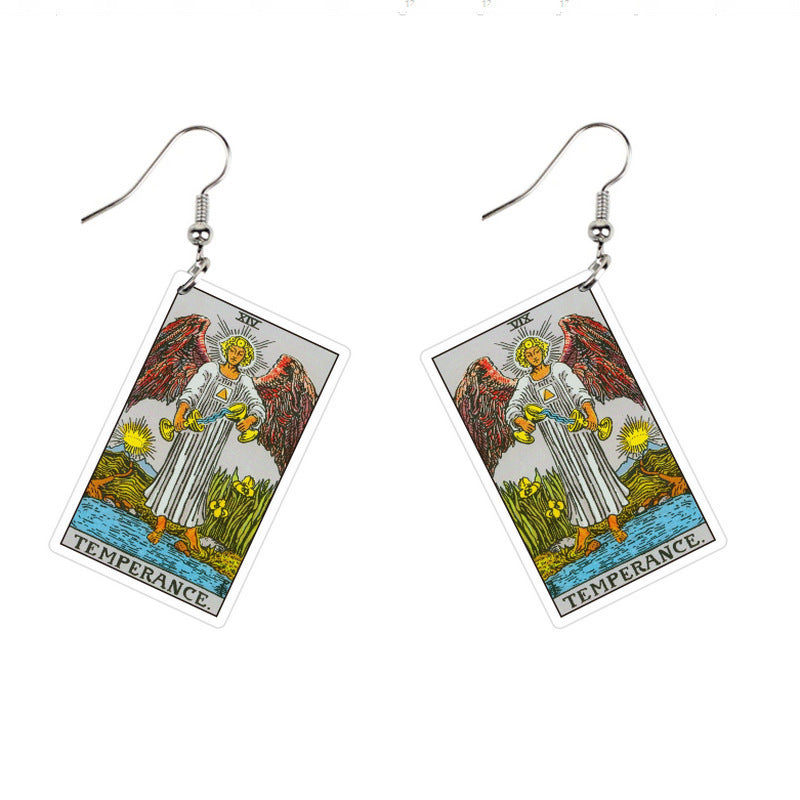 Vintage Style Tarot Card Earrings