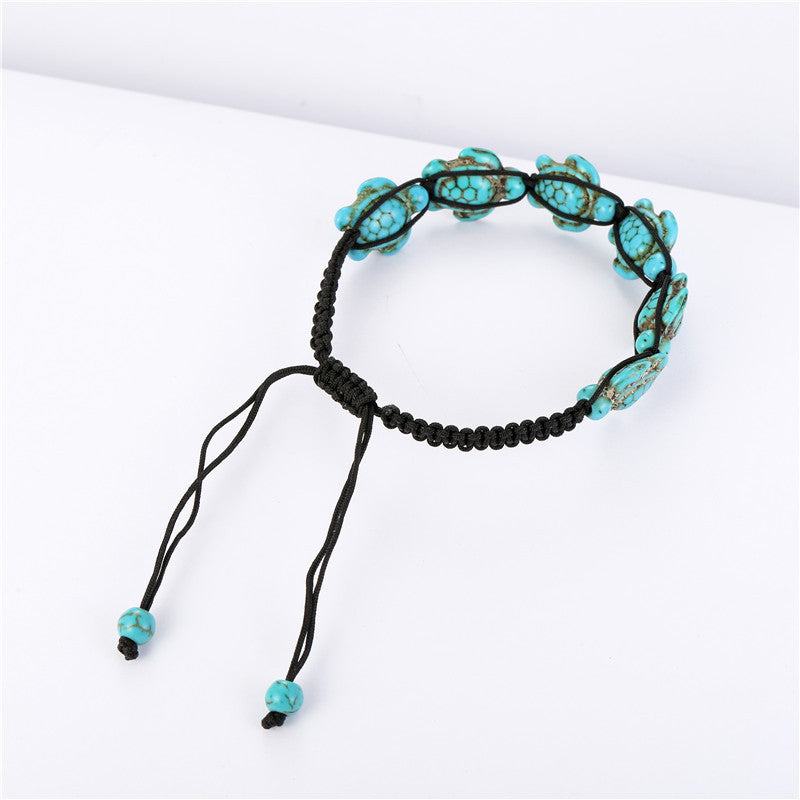 Turquoise Turtle Bracelet with Adjustable Size