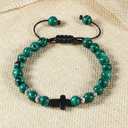 Beaded Prayer Rope Bracelet with Cross