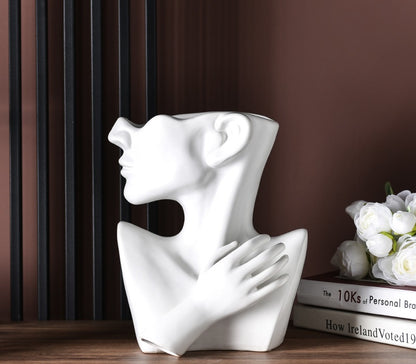 LISTING NOT ACTIVE - NEEDS SIZE - Ceramic bust portrait flower pot