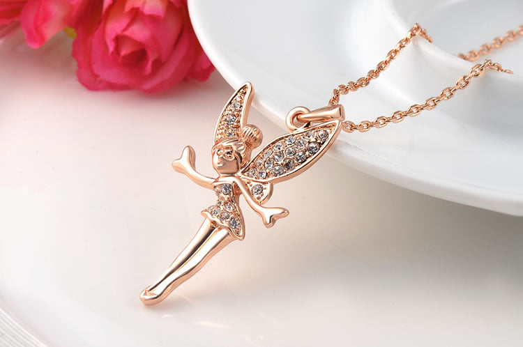 Rose Gold Style Fairy Necklace