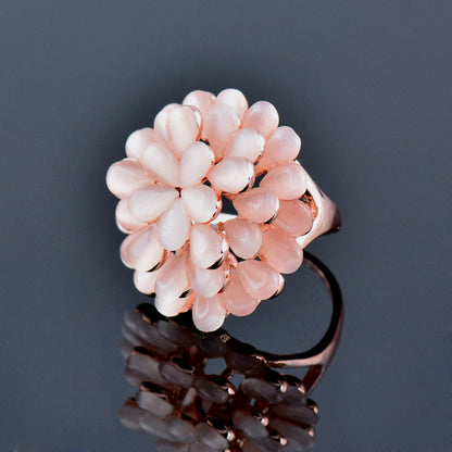 Blush Pink 3D Flower Ring