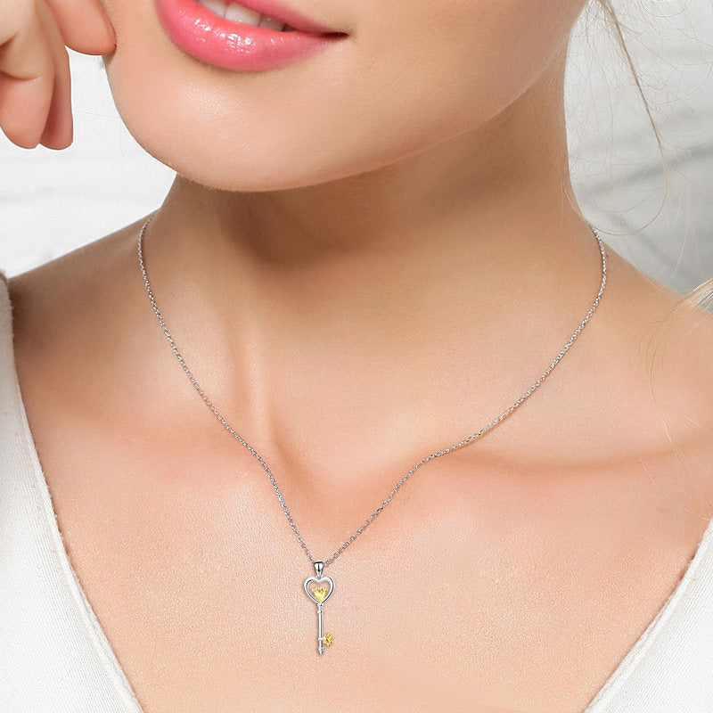 925 Silver Key Necklace