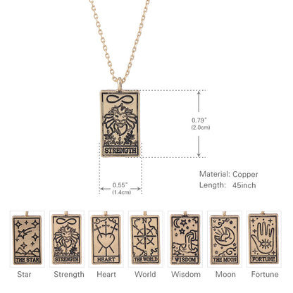 Vintage Look Tarot Card Necklace