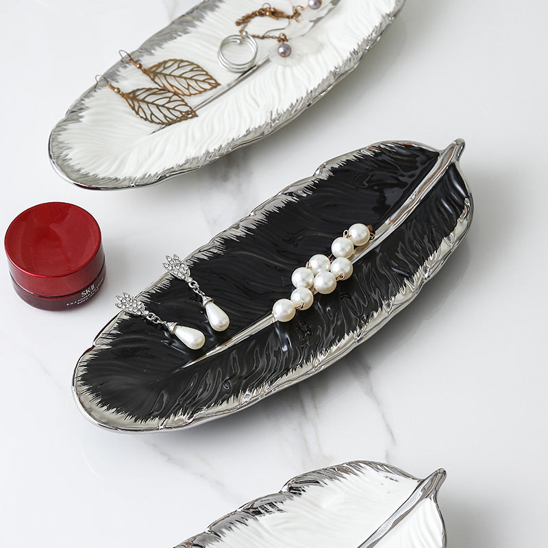 Feather Design Jewellery Tray