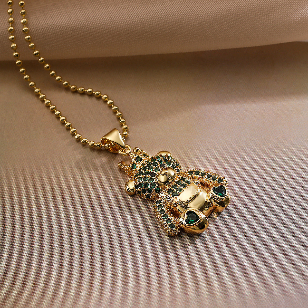 Teddy Bear Pendant Necklace