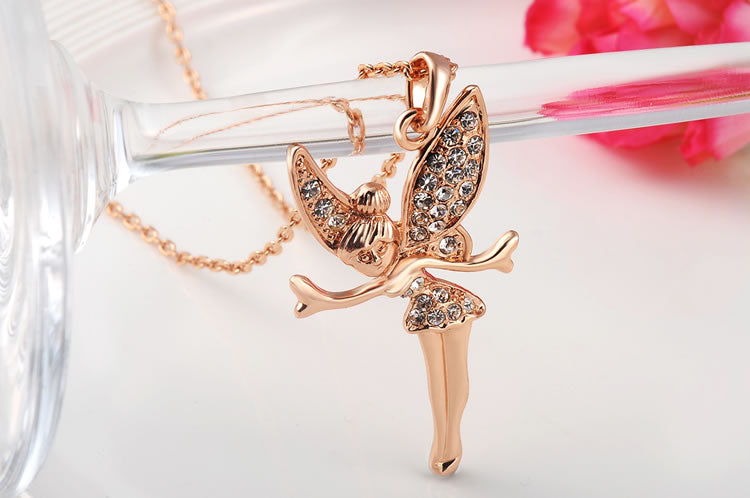 Rose Gold Style Fairy Necklace