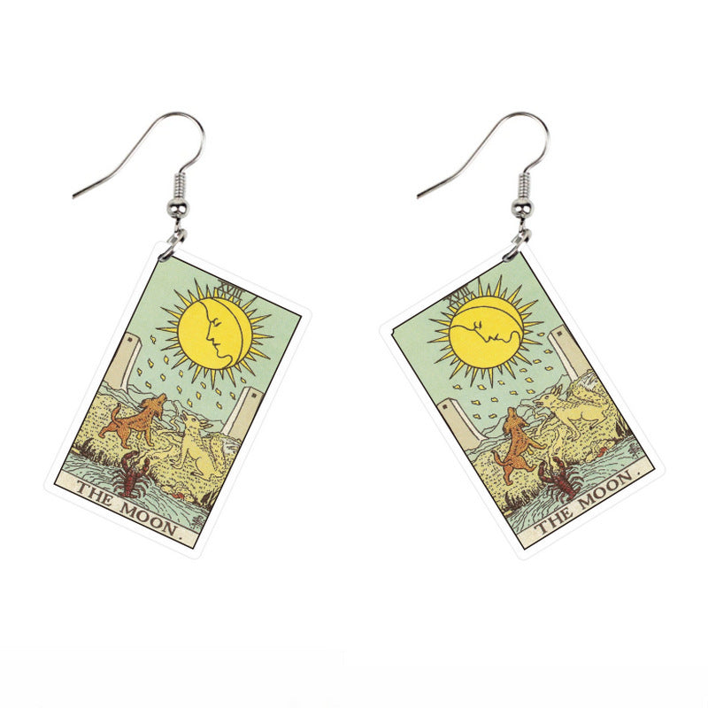 Vintage Style Tarot Card Earrings