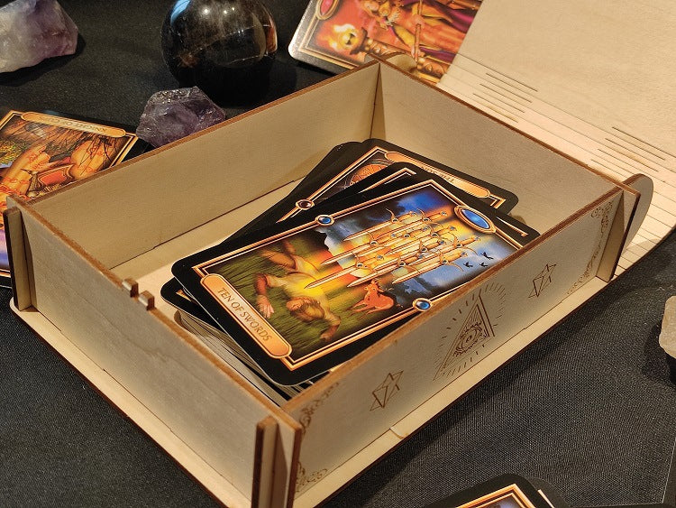 Wooden Tarot Card Storage Box