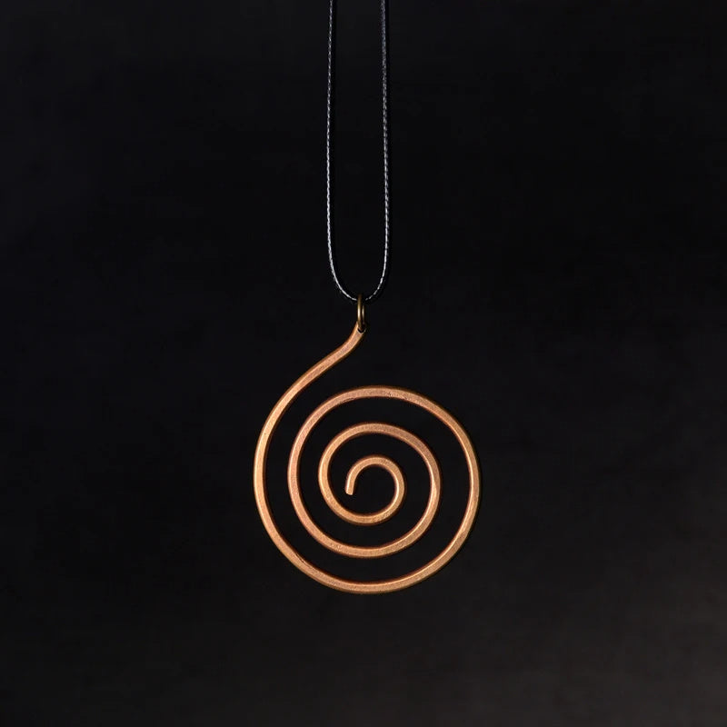 Copper Spiral Pendant Necklace