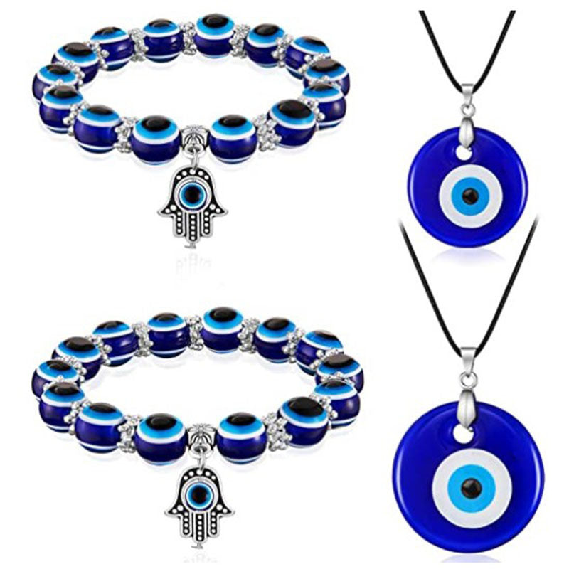 Evil Eye Glass Necklace/Bracelet