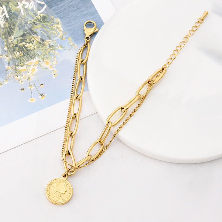 Chunky Coin Bracelet