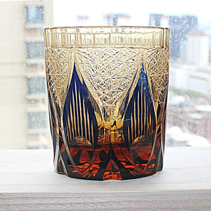 Hand Cut Crystal Glass Tumbler