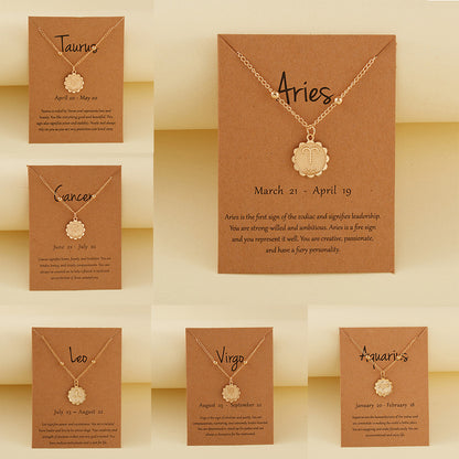 Star Sign Coin Necklace