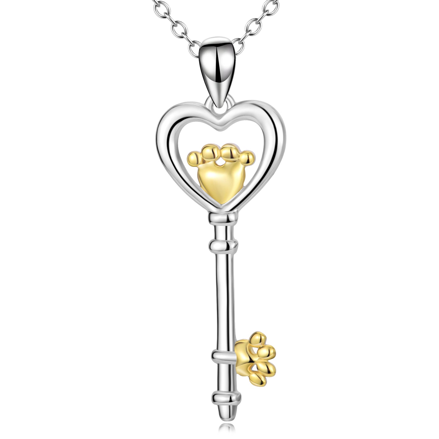 925 Silver Key Necklace