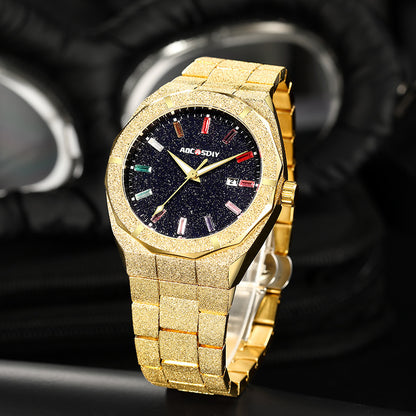 Full Diamond Luxury Oak Men's Watch