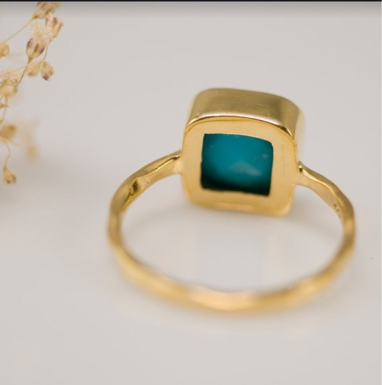 18k Gold Plated Turquoise Ring