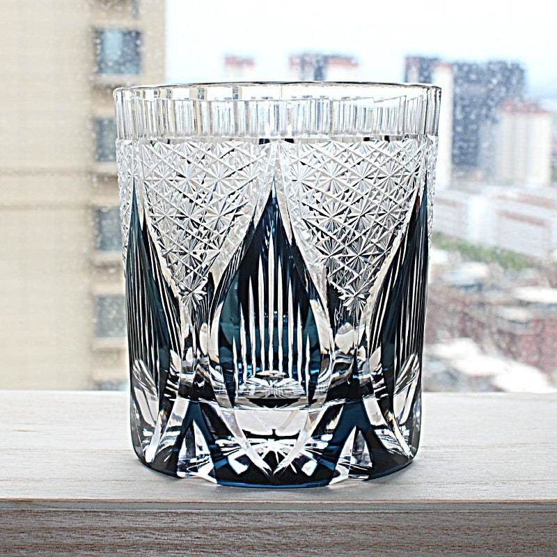 Hand Cut Crystal Glass Tumbler