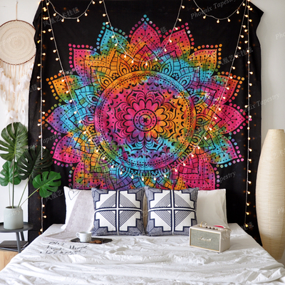 Multi-Coloured Mandala Tapestry