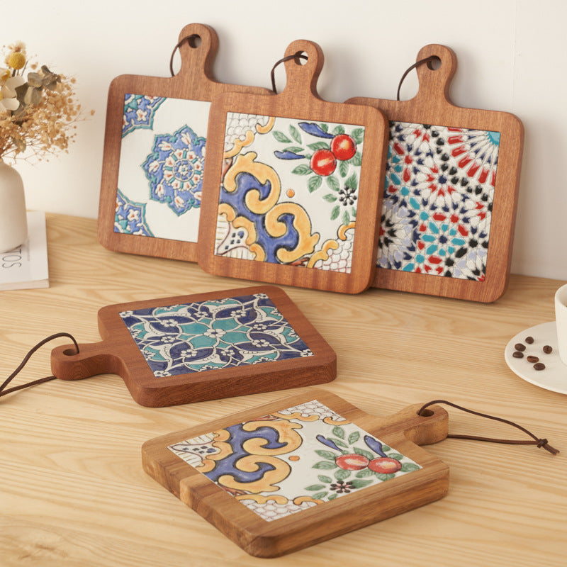 Moroccan Tile Timber Coaster