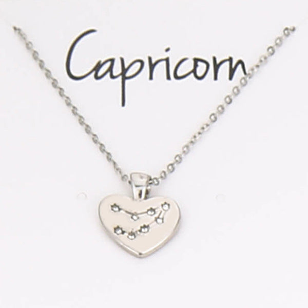 Zodiac Necklace Love Diamond Pendant