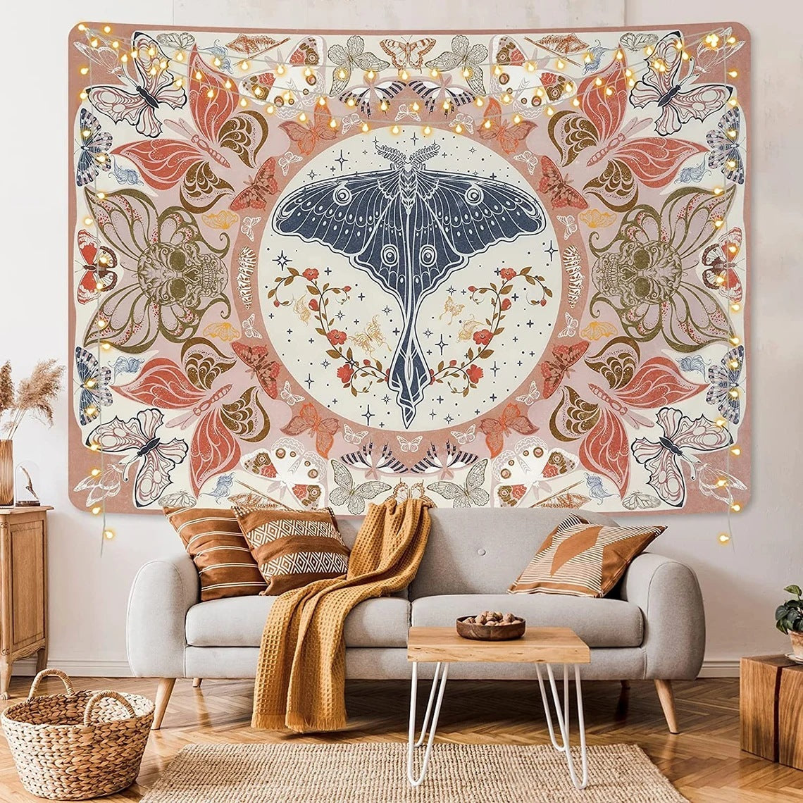 Bohemian Retro Butterfly Beautiful Tapestry