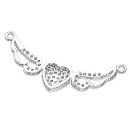 Angel Wing Heart Charm for Necklace