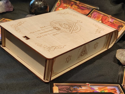 Wooden Tarot Card Storage Box