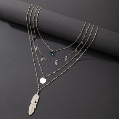 Layered Feather Necklace